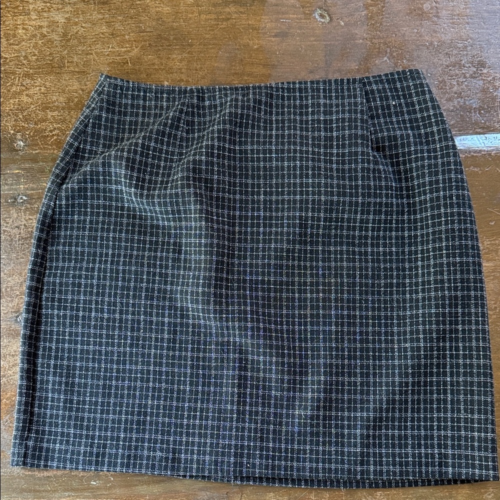 All that Jazz Black and White Grid Pencil Skirt